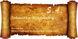 Sebeszta Alexandra névjegykártya